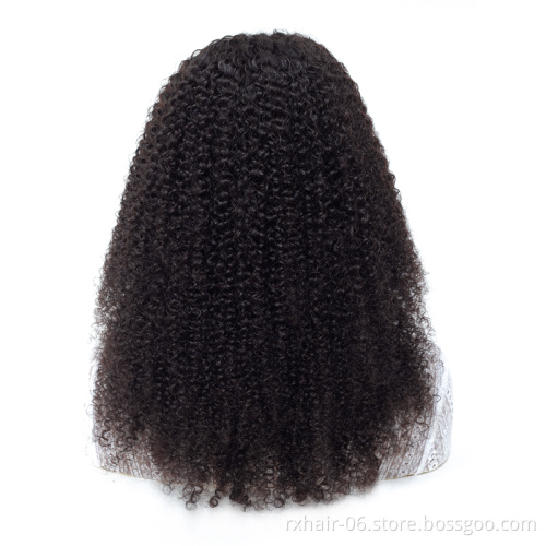 Brazilian Cuticle Aligned Afro Kinky Curly Human Hair Perruque Full Lace Wig